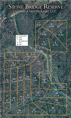 tract layout map for Stone Bridge Reserve Tract 27, 6.24 acres for sale in LatimerHaskell County, Oklahoma