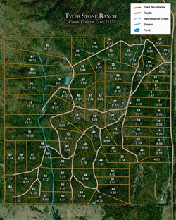 tract layout map for Tyler Stone Ranch Tract 43, 8.29 acres for sale in Leflore County, Oklahoma
